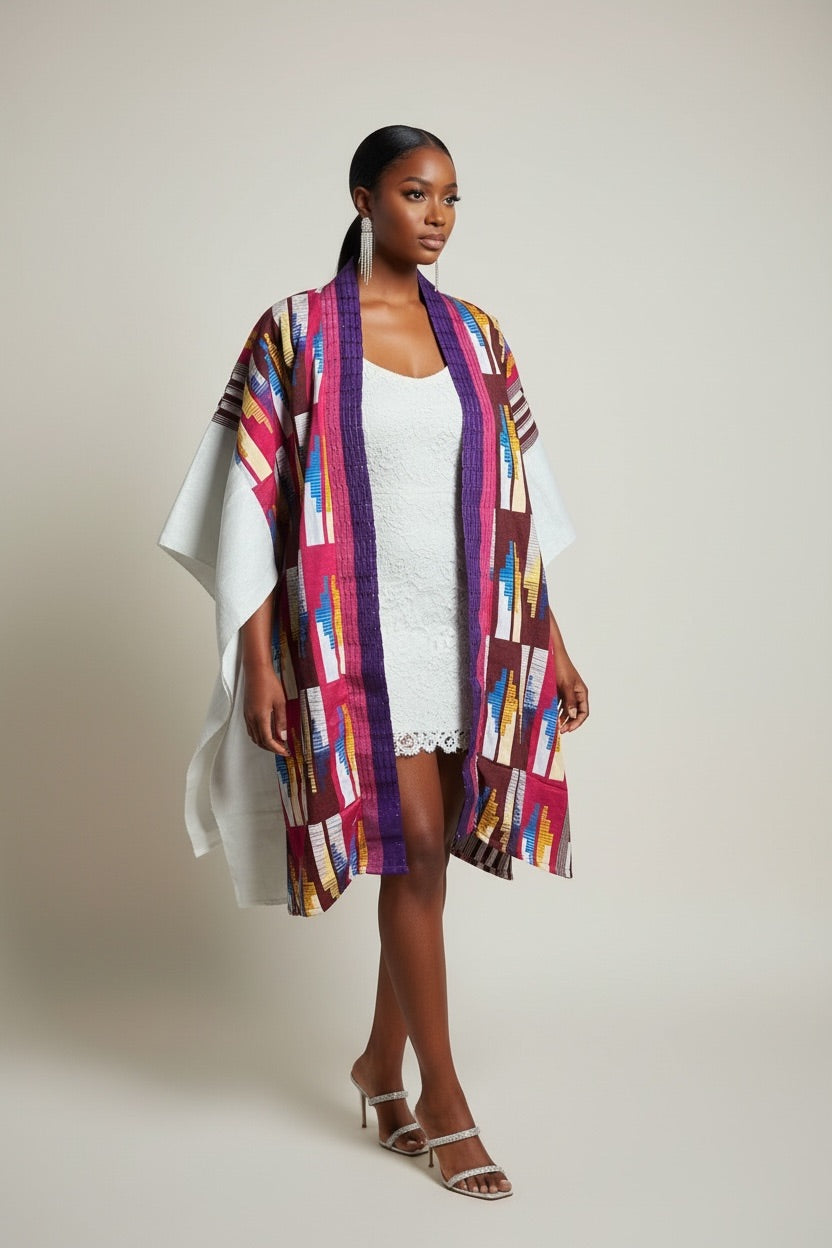 HOLAR Ankara x Aso Oke Kimono