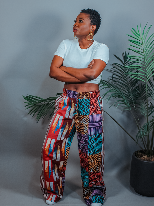 ZARIA Contrast Patch Pants