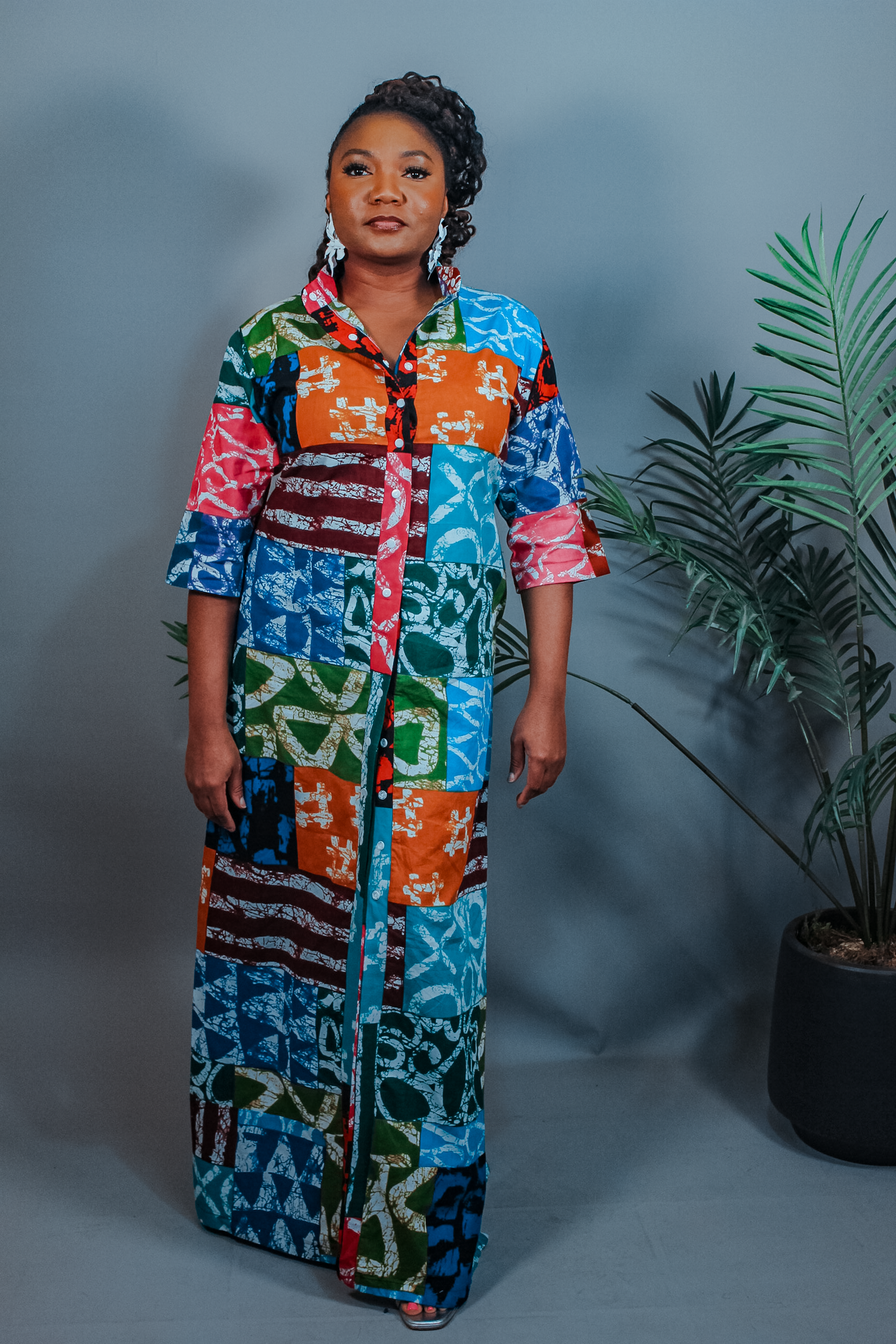 MILA Patch Shirt Dress
