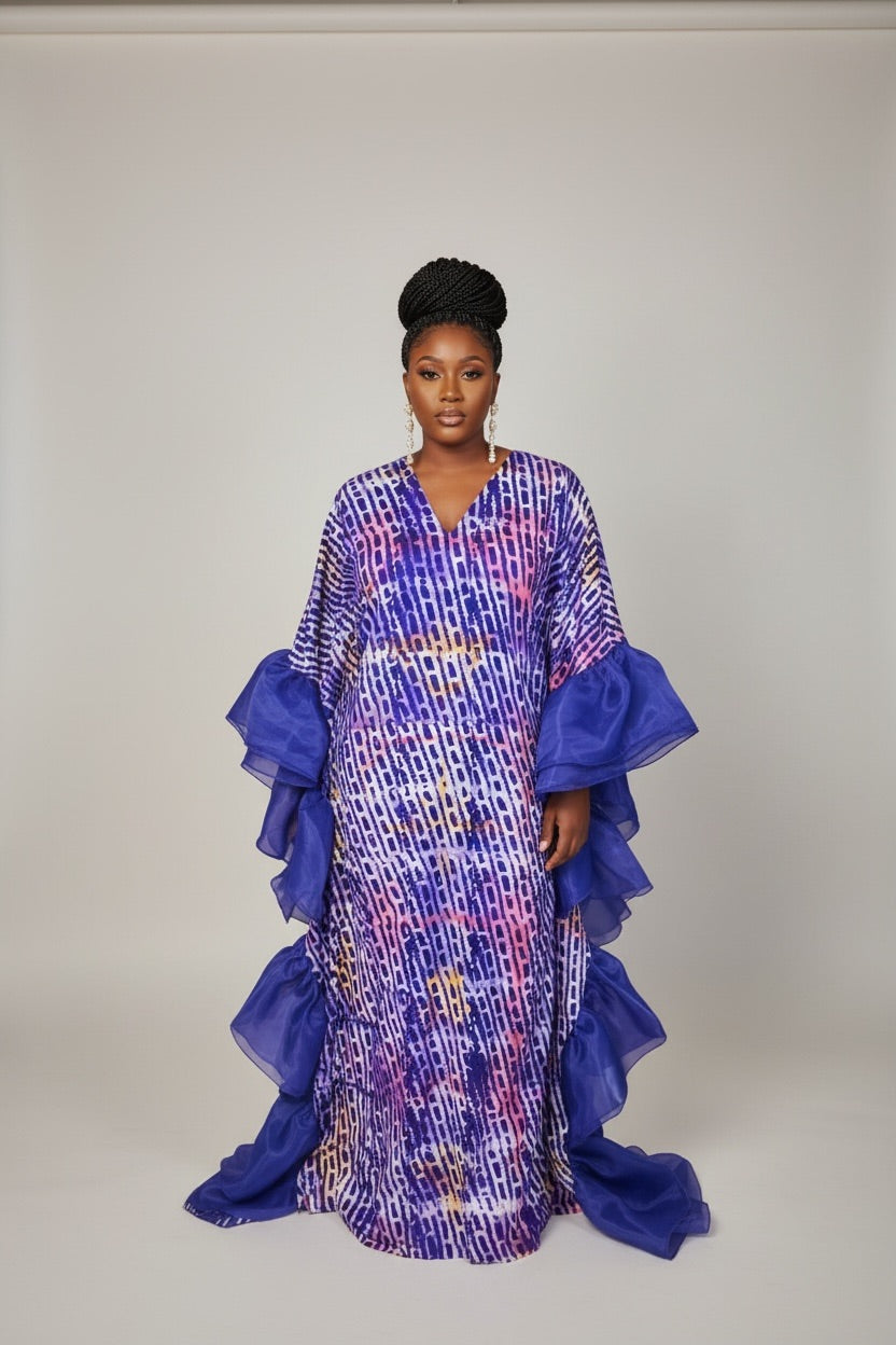 KIKI Adire x Organza Boubou