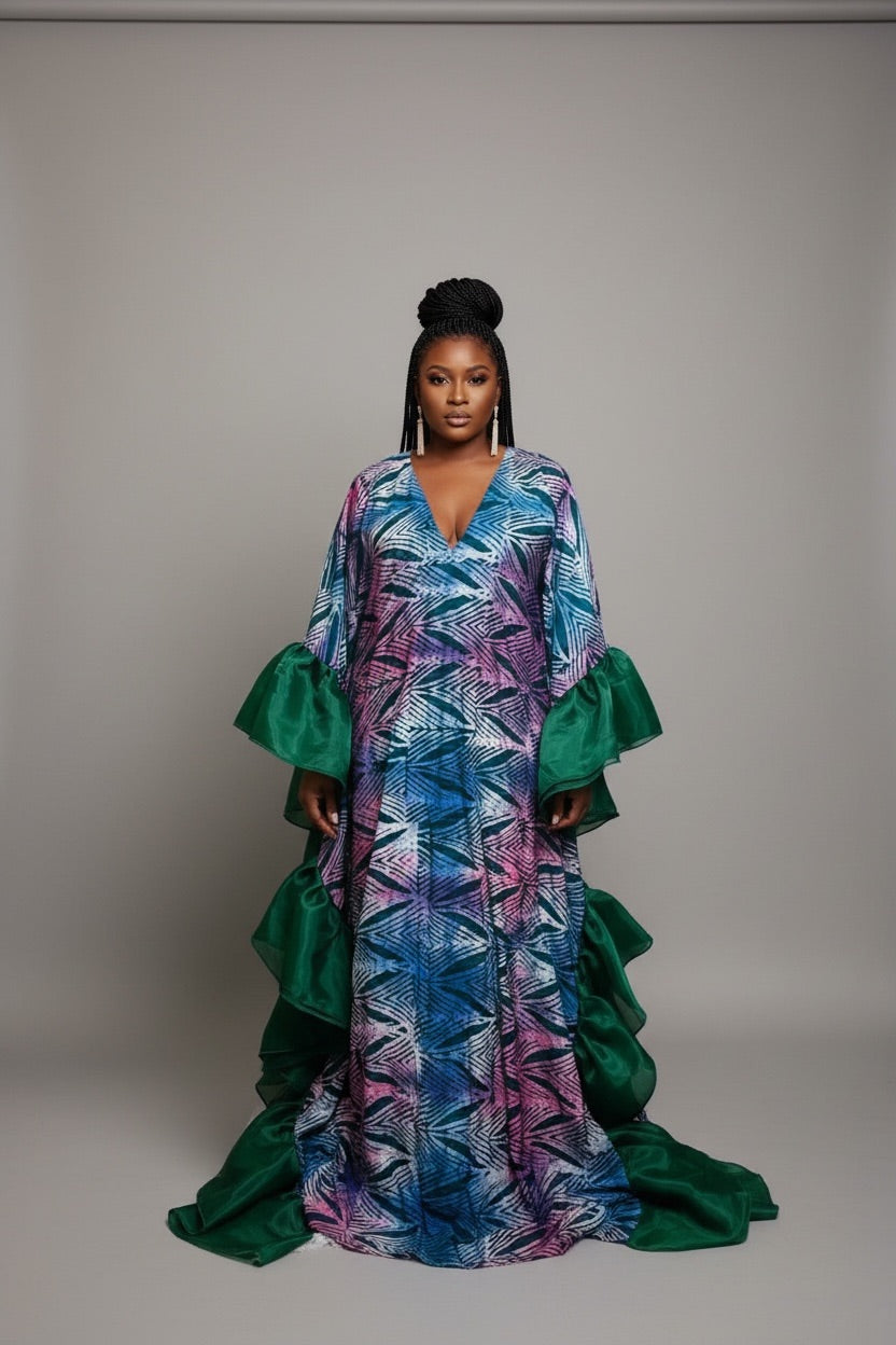 KIKI Adire x Organza Boubou