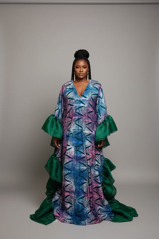 KIKI Adire x Organza Boubou