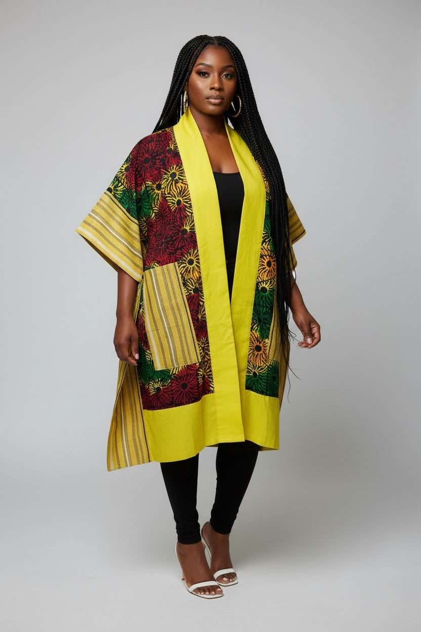 HOLAR Ankara x Aso Oke Kimono