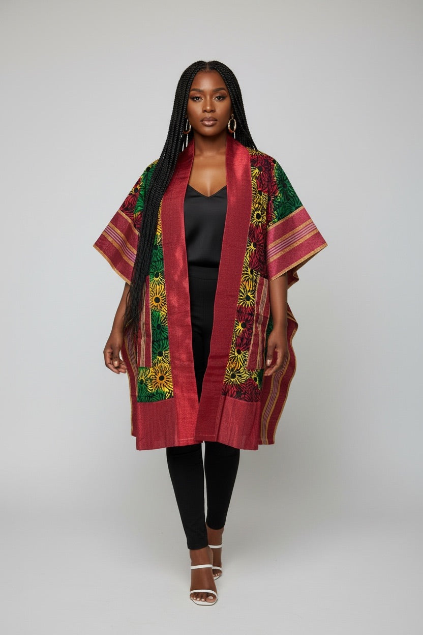 HOLAR Ankara x Aso Oke Kimono