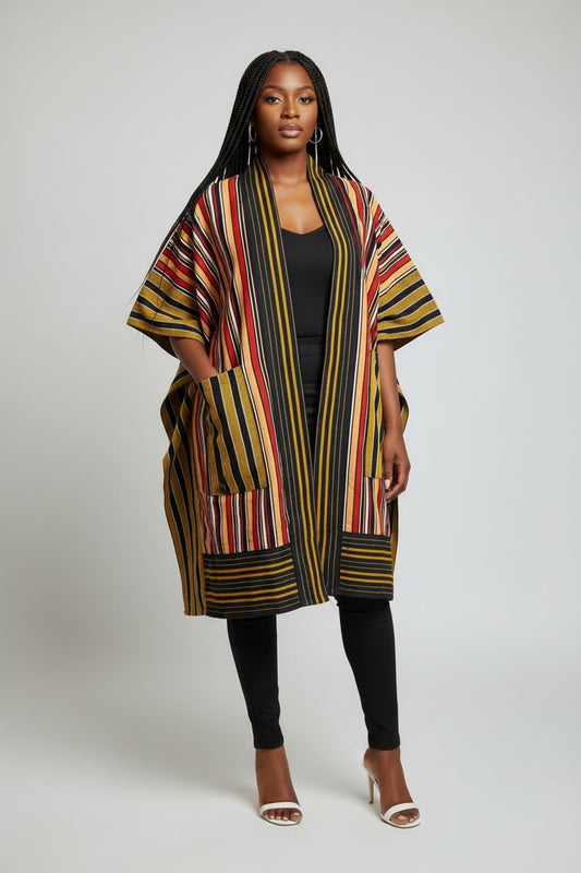 HOLAR Ankara x Aso Oke Kimono