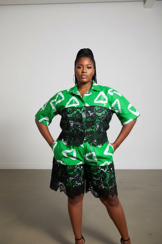 ABIKE II Short Set with Lace