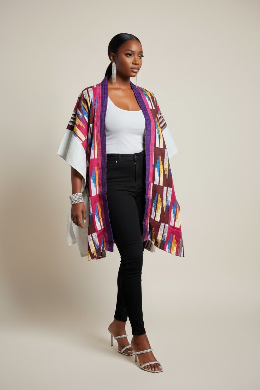 HOLAR Ankara x Aso Oke Kimono